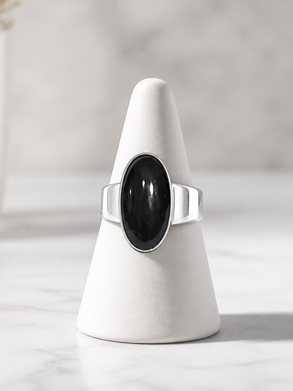 Mexican Sterling  Black Stone O tx? Ring sz 7